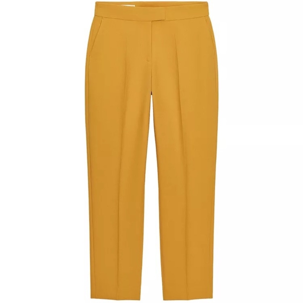 Zara Mustard Yellow Tailored Straight-Leg Work Pants. NWT.